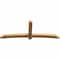 Ekena Millwork Bellingham Rough Sawn Timber Gable Bracket, Western Red Cedar, 108"W x 40"H x 4"D x 6"F, 9/12 Pitch GBW108X40X0406BEL00RWR - alternate 2